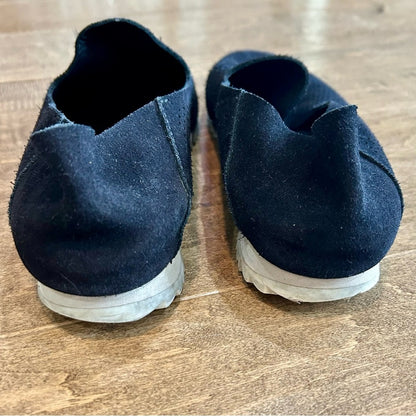 Pedro Garcia Women’s Textured Suede Loafers Black Size 42 Used Spanish Classic