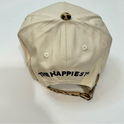 God’s Favorite Women’s Two Tone Canvas Cotton Baseball Hat Cap Leopard Tan New