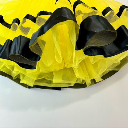 Weissman Girls Bumble Bee Polkadot Leotard Dance Costume Yellow Black XS EUC