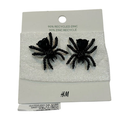 H&M Women’s Spider Earrings Black NWT Cute Girly Halloween Holiday Fall