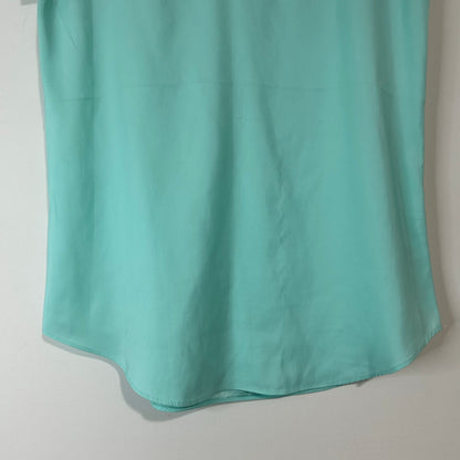 Express Women’s Cap Sleeve Blouse Teal Size XS EUC FLAW Professional Girly Cute