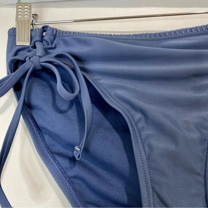 Xhilaration Women's Indigo Blue Cheeky Side Tie Bikini Bottom Size Large NWT