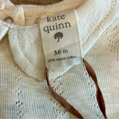 Kate Quinn Gender Bodysuit and Onesie Set Cream Size 3-6 M NWT Organic Cotton