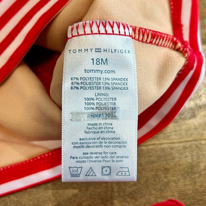 Tommy Hilfiger Toddler Girls Stars & Stripes Two Piece Swimsuit Red Blue 18 M