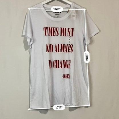 Coming to America Times Must And Always Do Change - Akeem Graphic Tee White NWT