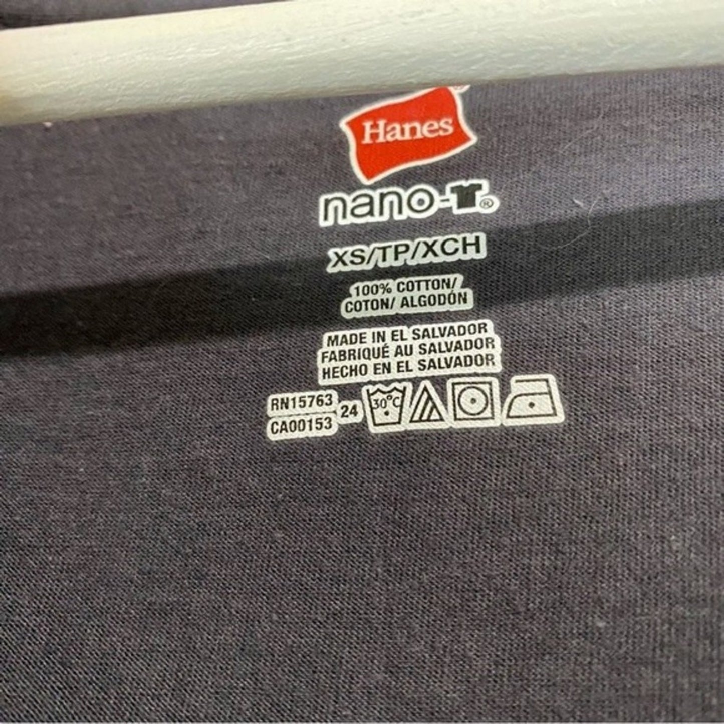 Hanes Nano Women’s 100% Cotton Casual Short Sleeve V Neck Tee Shirt Grey NWOT
