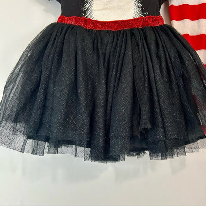 Dr. Seuss Toddler Girl Cat in the Hat Costume Outfit Red Black Size 2-4T EUC