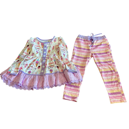 Liv + Stella Girls Long Sleeve Sweet Treats Playset Purple Pink NWOT Ice Cream