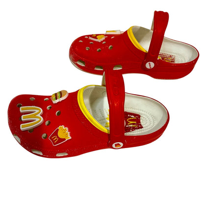 McDonald’s x Crocs Classic Clogs Jibbitz Charms Men’s 6 Women’s 8 Limited Edition