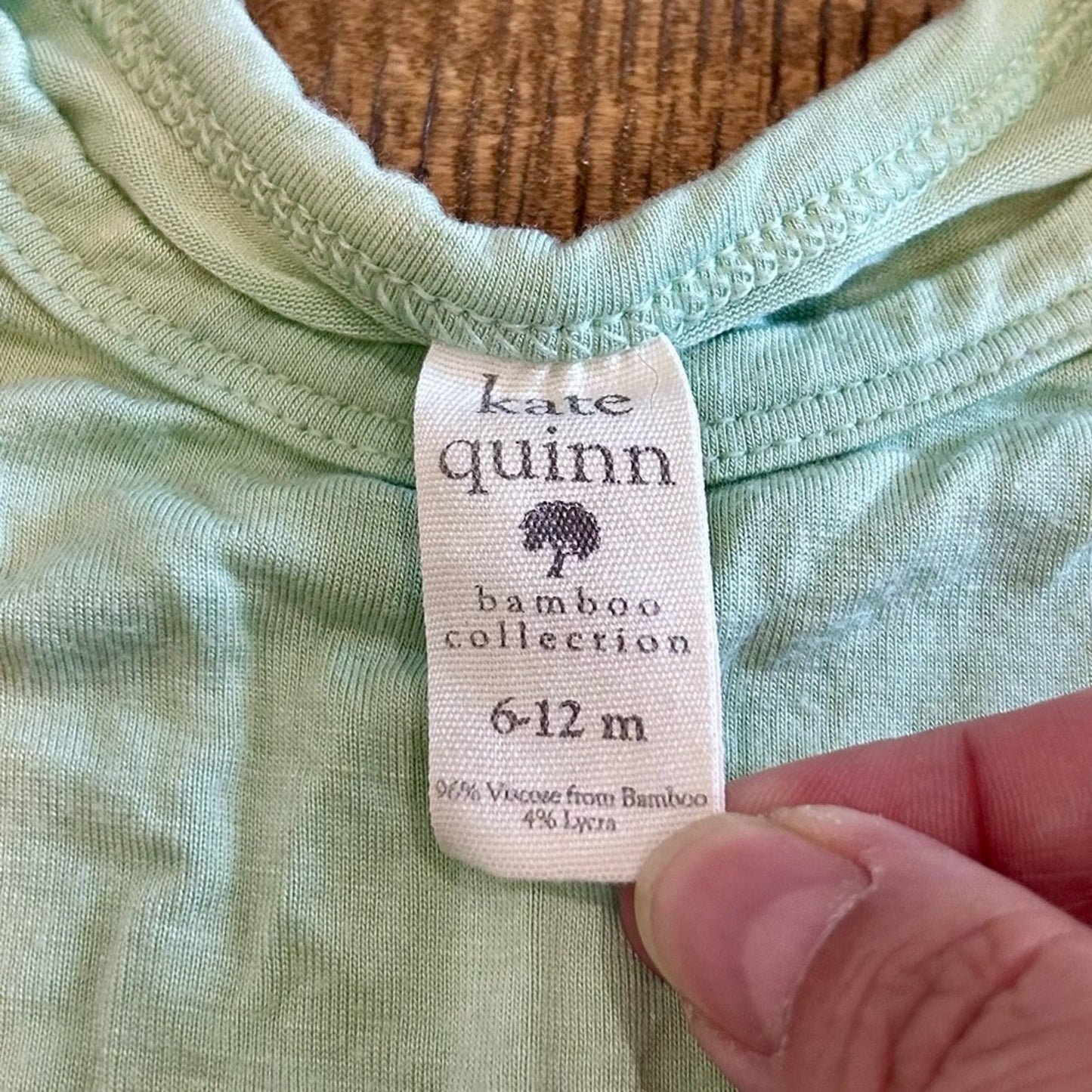 Kate Quinn Infant Girls Ruffle Short Sleeve Romper Mint Green Size 6-12 M EUC