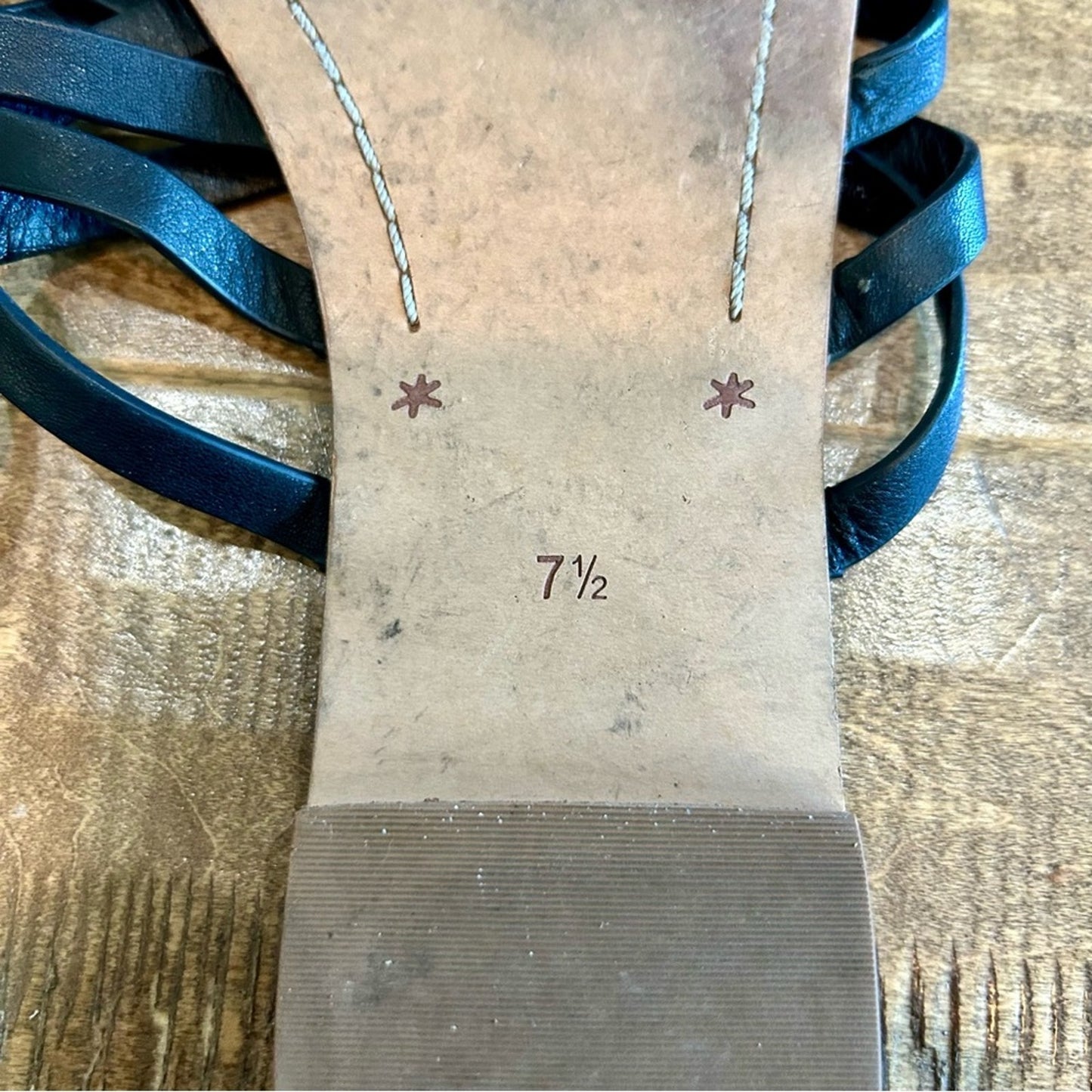 Splendid Women’s Strappy Thong Sandals Black Size 7.5 EUC Leather Summer Girly