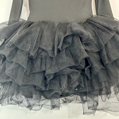 I Love Plum Toddler Girls Long Sleeve BFF Tutu Dress Black Size 2 Y EUC Girly