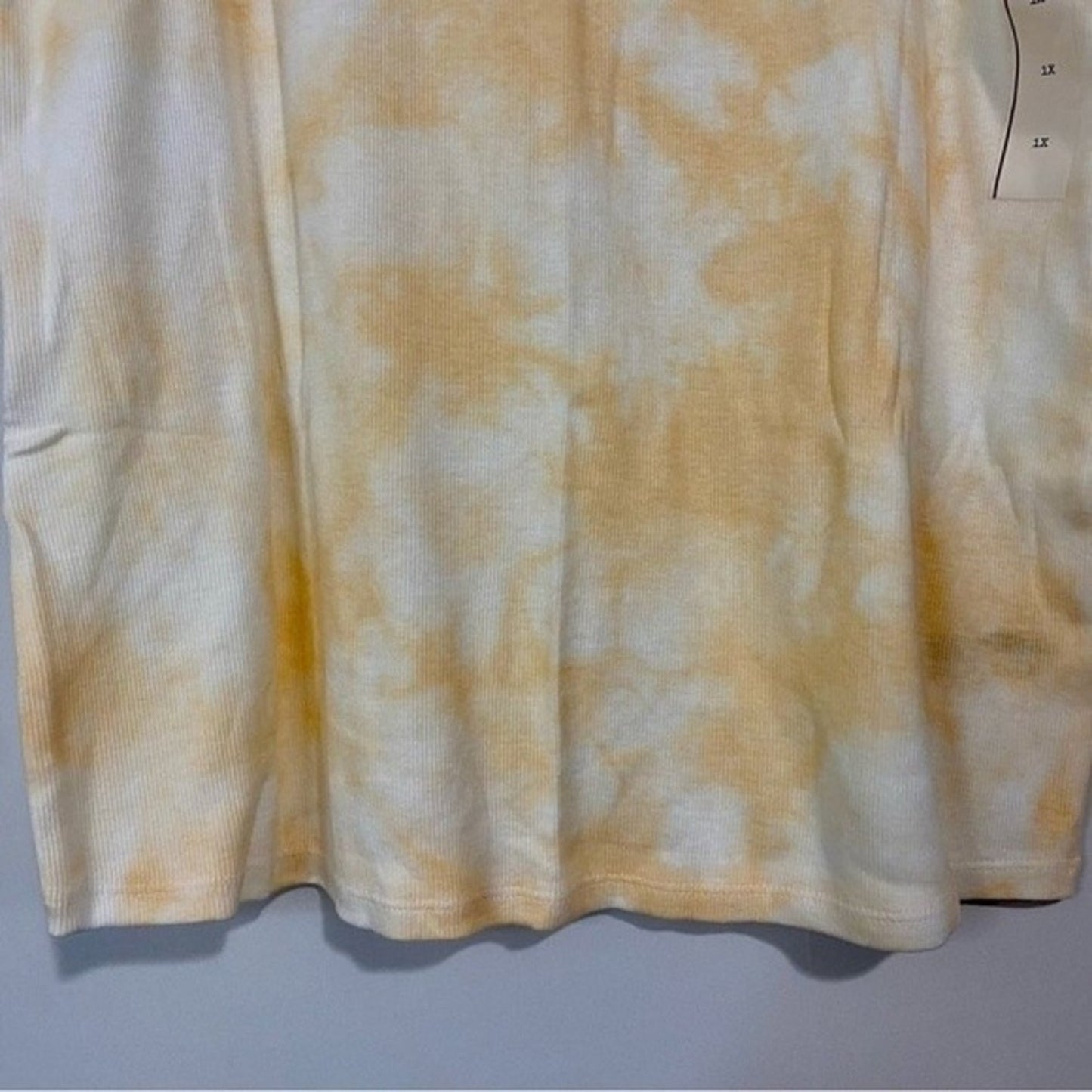 A New Day Women’s Basic Ribbed Tie Dye Tank Top Orange Tie Dye NWT Summer Fun