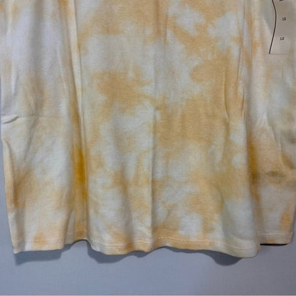 A New Day Women’s Basic Ribbed Tie Dye Tank Top Orange Tie Dye NWT Summer Fun