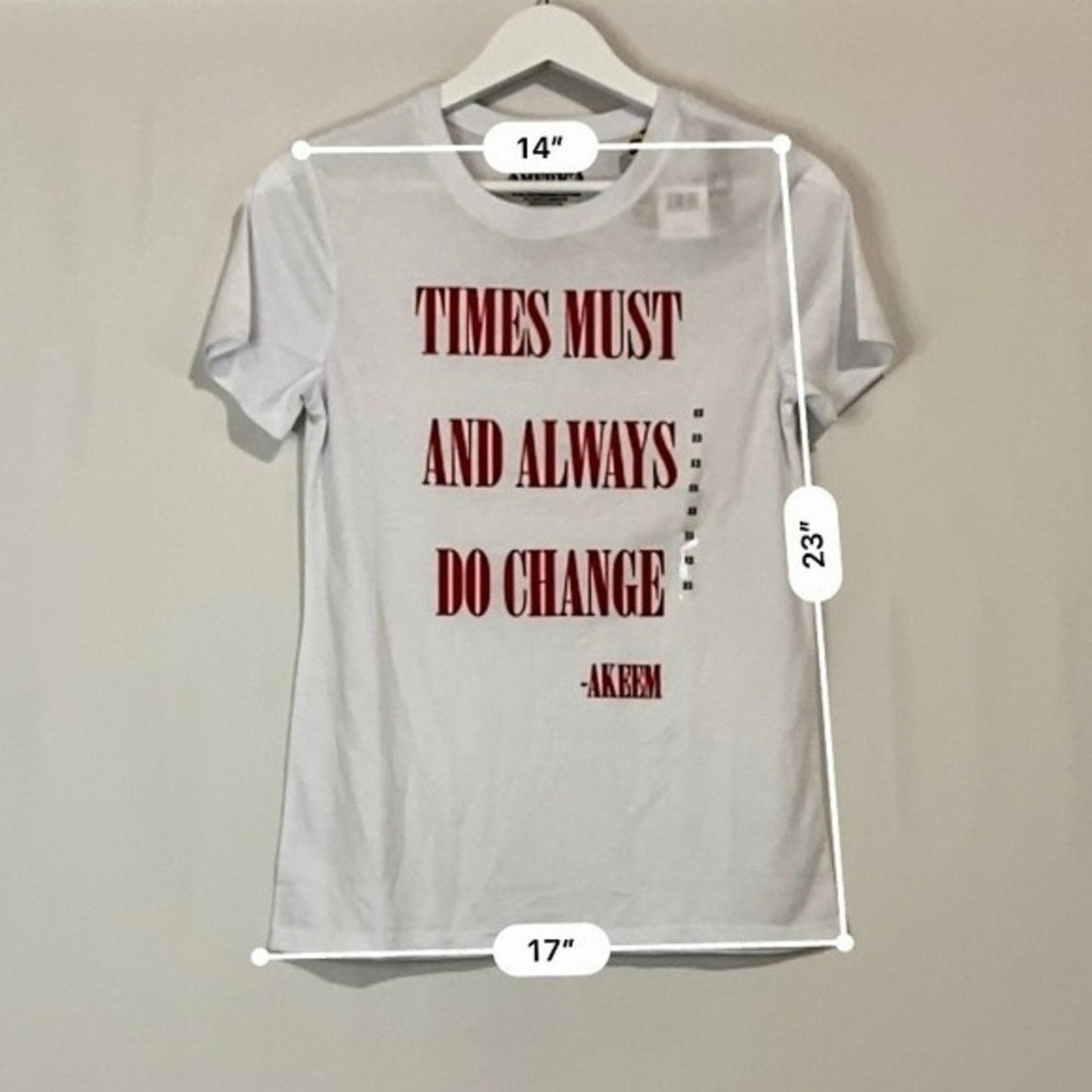 Coming to America Times Must And Always Do Change - Akeem Graphic Tee White NWT