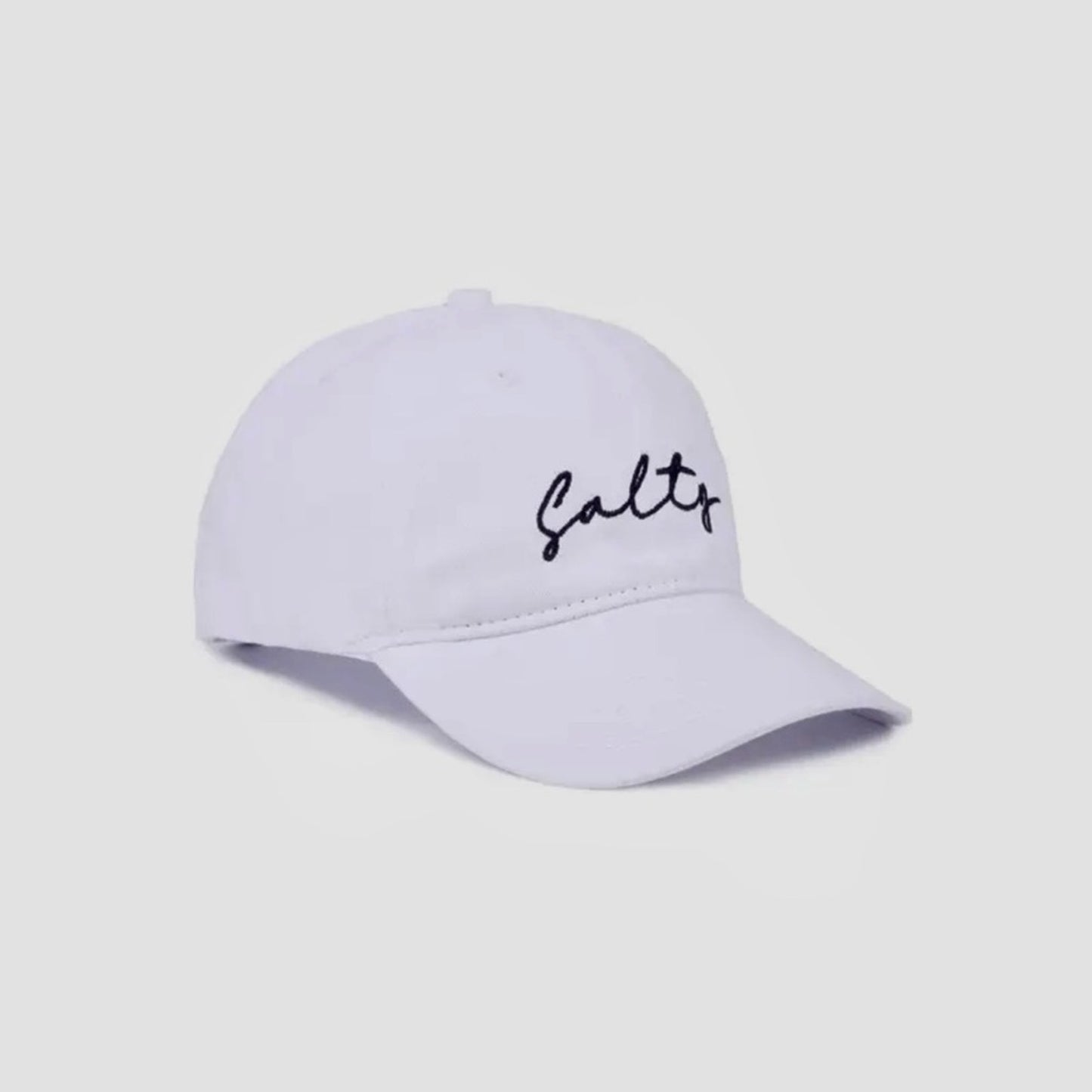 Salty Embroidered Vintage Washed Cotton Baseball Cap Hat White Black New Beach