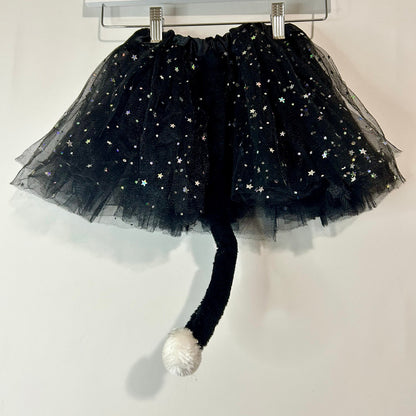 Target Kids Tulle Skirt with Stars and Tail Black Size 4-6 EUC Halloween Costume