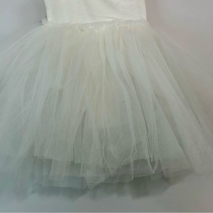 Only Little Once Toddler Girl Sleeveless Tutu Dress White Size 2/3 EUC Cute