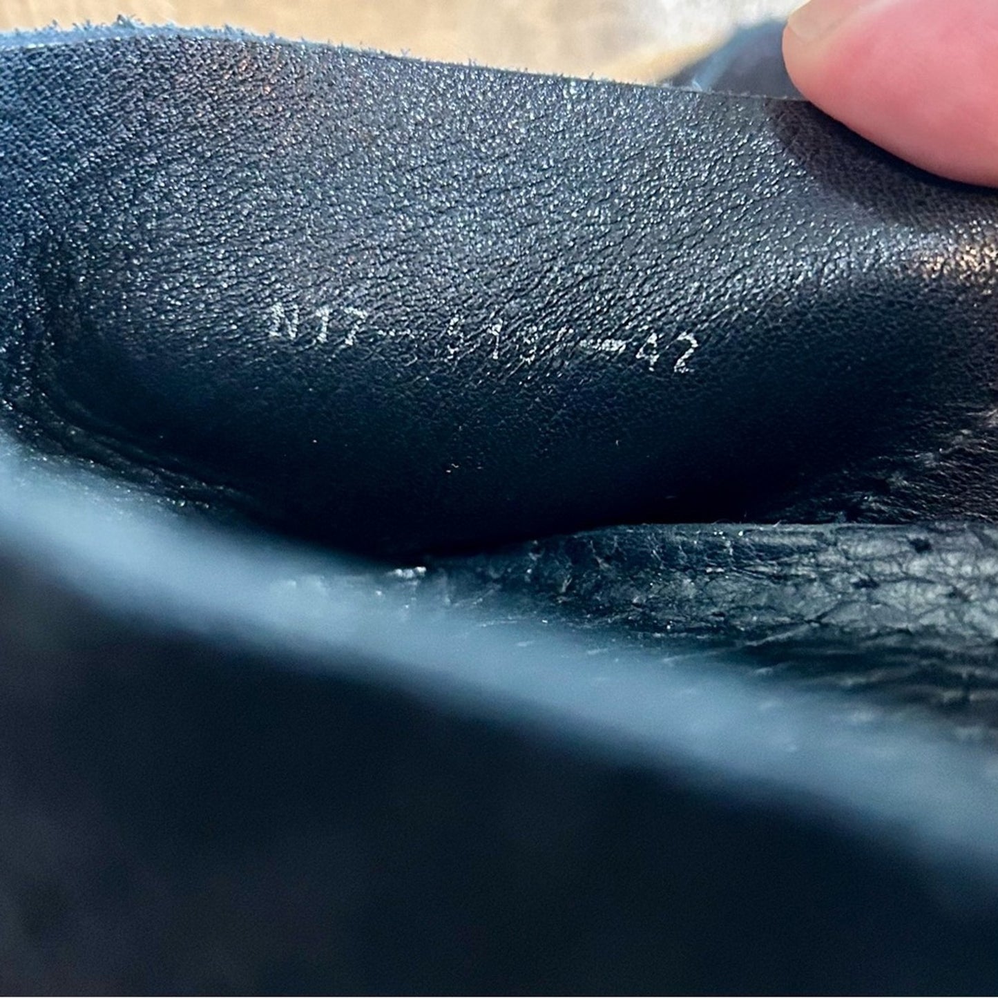 Pedro Garcia Women’s Textured Suede Loafers Black Size 42 Used Spanish Classic