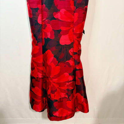 Calvin Klein Women’s Sleeveless V Neck Floral Mermaid Maxi Formal Gown Dress Black Size 10