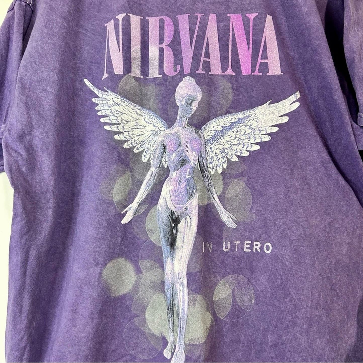 Nirvana Unisex In Utero Crewneck Graphic T-Shirt Purple 3X NWOT Grunge Band 90s