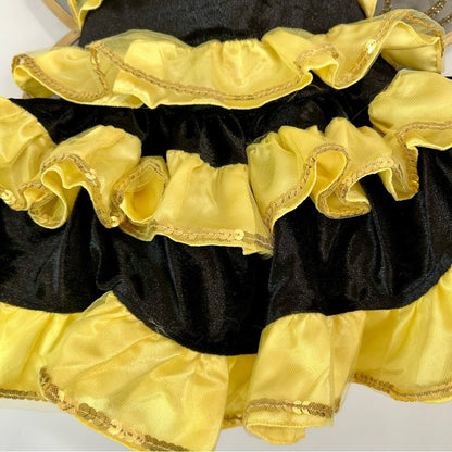 Fairy Dust Toddler Girl Bumble Bee Costume Wings Crown Black Yellow Size 2T EUC