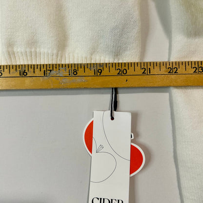 Cider Women’s Cropped Turtleneck Sweater White Size Small NWT Acrylic Nylon Viscose