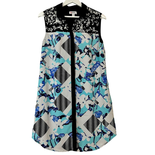 Peter Pilotto for Target Women’s Button Down Mini Dress Blue Black Size Medium