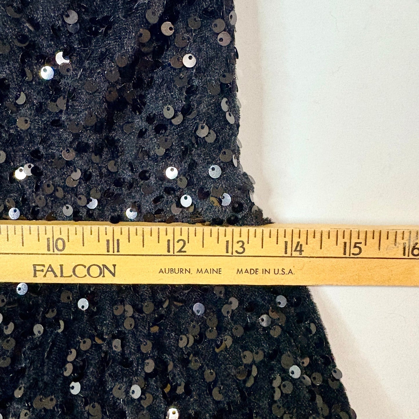 Women’s Velvet Sequin Tiered Mini Dress Black XS Small Party Cocktail Fit & Flare