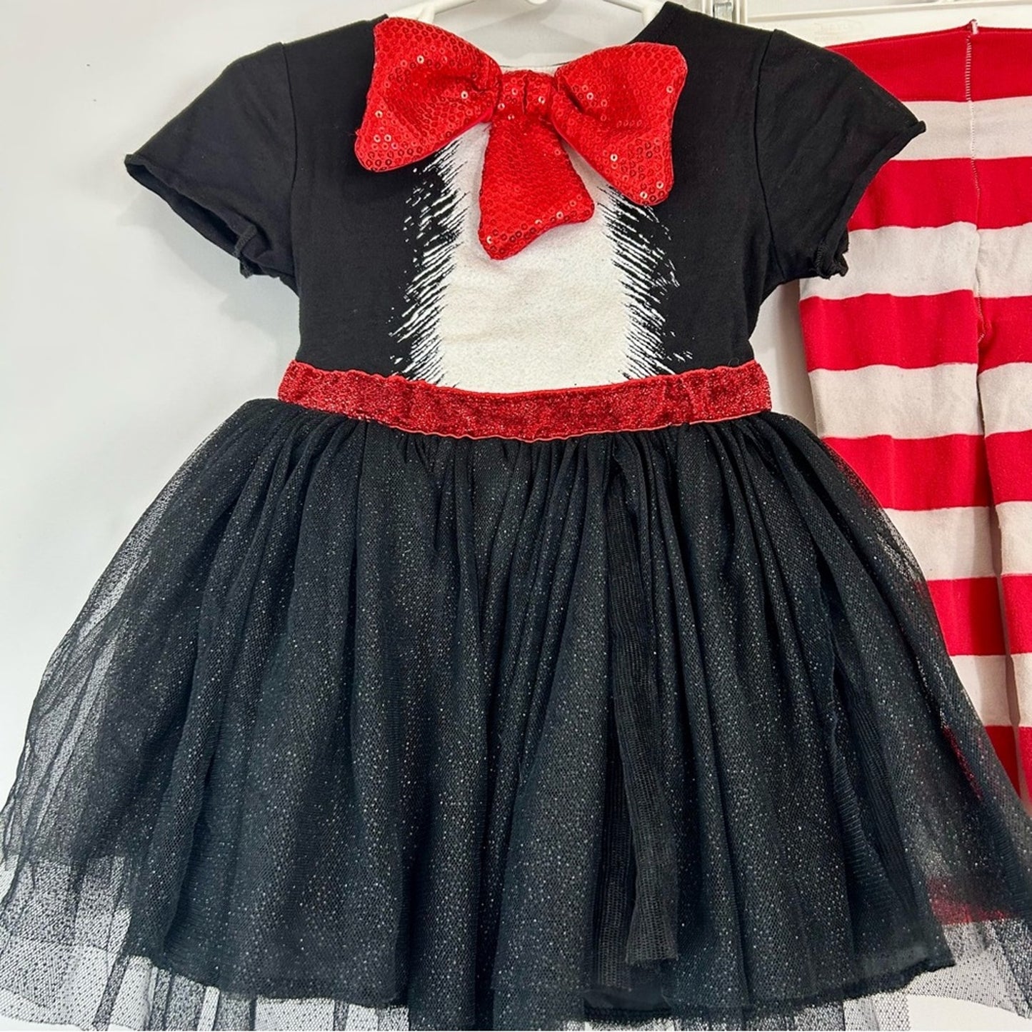 Dr. Seuss Toddler Girl Cat in the Hat Costume Outfit Red Black Size 2-4T EUC