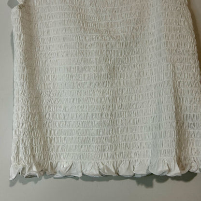 Old Navy Women’s Smocked Flutter Sleeve Top White Size Small NWT Cotton Girly