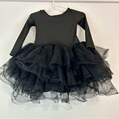 I Love Plum Toddler Girls Long Sleeve BFF Tutu Dress Black Size 2 Y EUC Girly