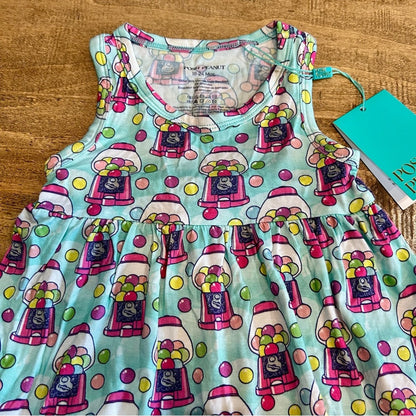 Posh Peanut Toddler Girls Gumball Ruffled Bamboo Twirl Dress Blue 18-24 M NWT