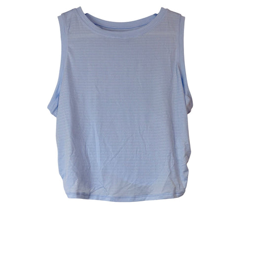 Halara Women’s Sleeveless Crisscross Back Cropped Tank Top Light Blue Size XS NWT Athletic