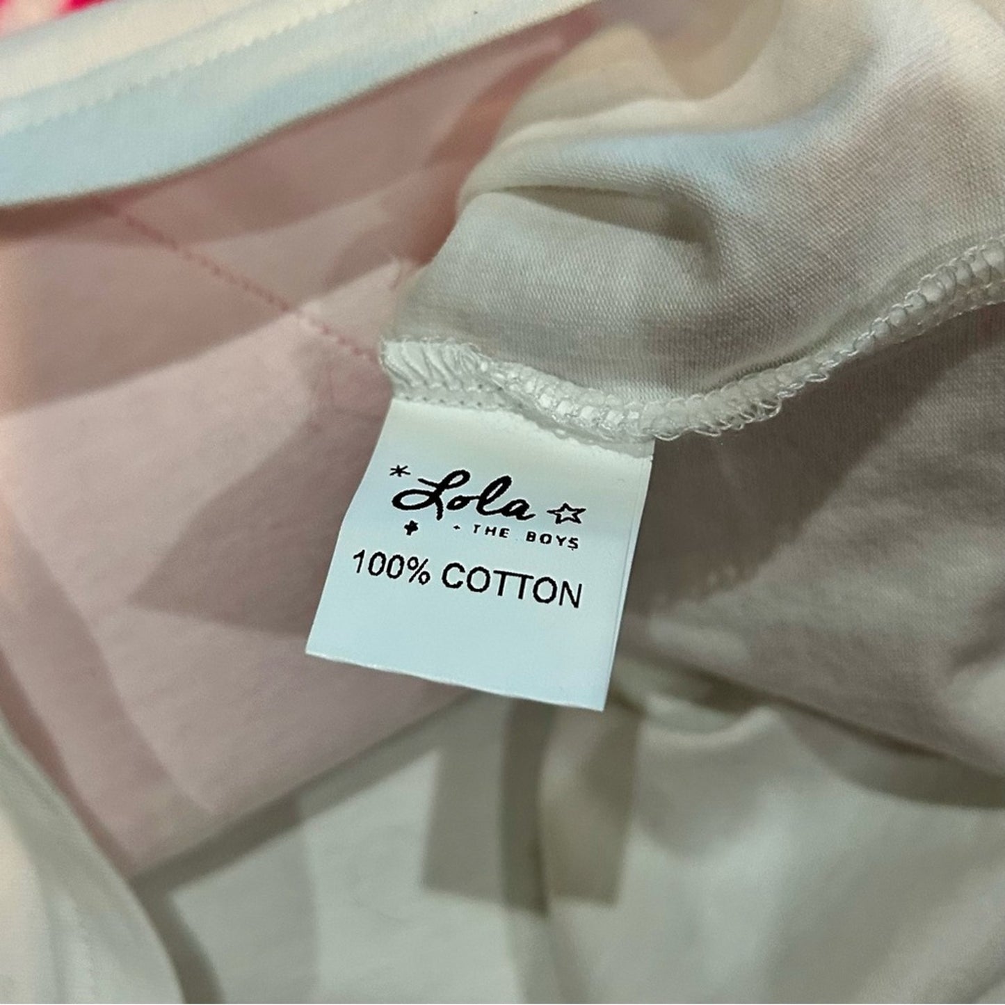 Lola + The Boys Girls Best Friends Heart T-Shirt White Pink Size 2 EUC Girly