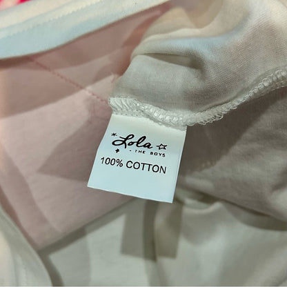 Lola + The Boys Girls Best Friends Heart T-Shirt White Pink Size 2 EUC Girly