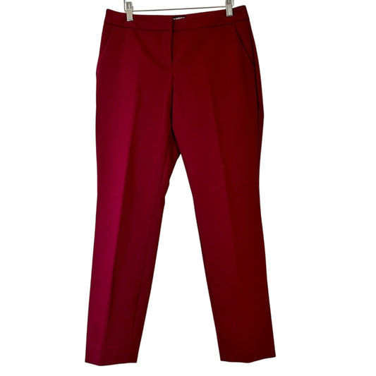Express Women’s Columnist Straight Pants Maroon Size 8 EUC Workwear Trendy Cute