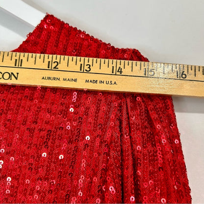 Ivy City Co Women’s Sequin Holiday Midi Dress Red Size Medium NWT Girly Party
