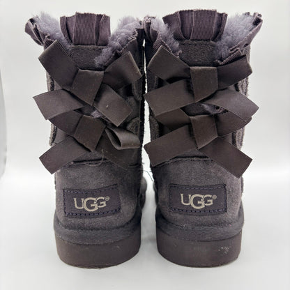 UGG Australia Toddler Girls Bailey Bow II Ruffles Boot Nightfall Size 6 EUC