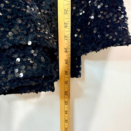 Women’s Velvet Sequin Tiered Mini Dress Black XS Small Party Cocktail Fit & Flare