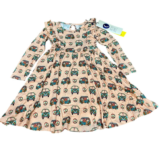 Dream Jamms Girls Hippie Camper Van Peace Twirl Dress Orange Size 4T NWT Cute