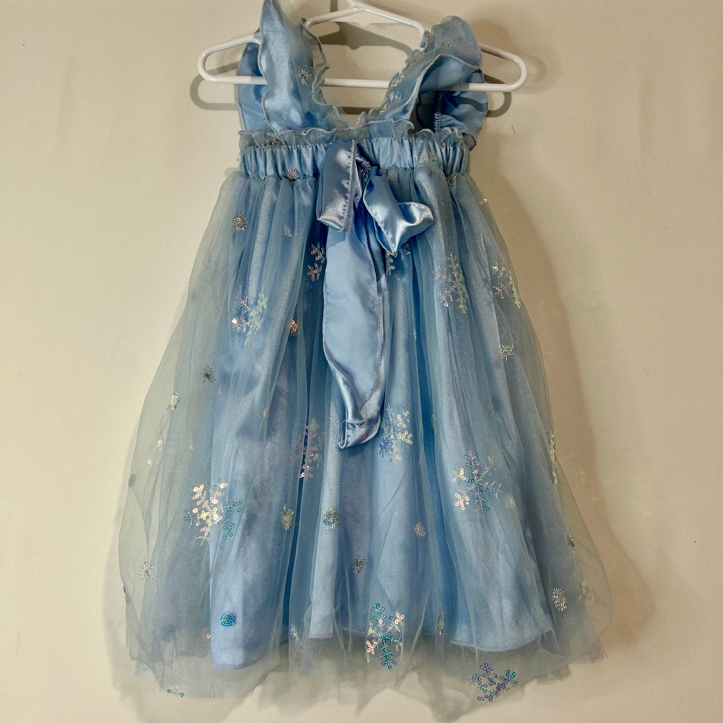 EleStory Toddler Girls Winter Snowflake Tie Tulle Dress Blue Size 18-24 M NWT