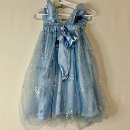 EleStory Toddler Girls Winter Snowflake Tie Tulle Dress Blue Size 18-24 M NWT