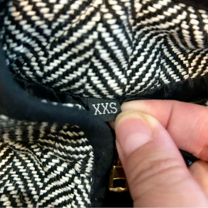 Toddler Girls Houndstooth Print Pocket Vest Black White Size XXS EUC Cute Girly