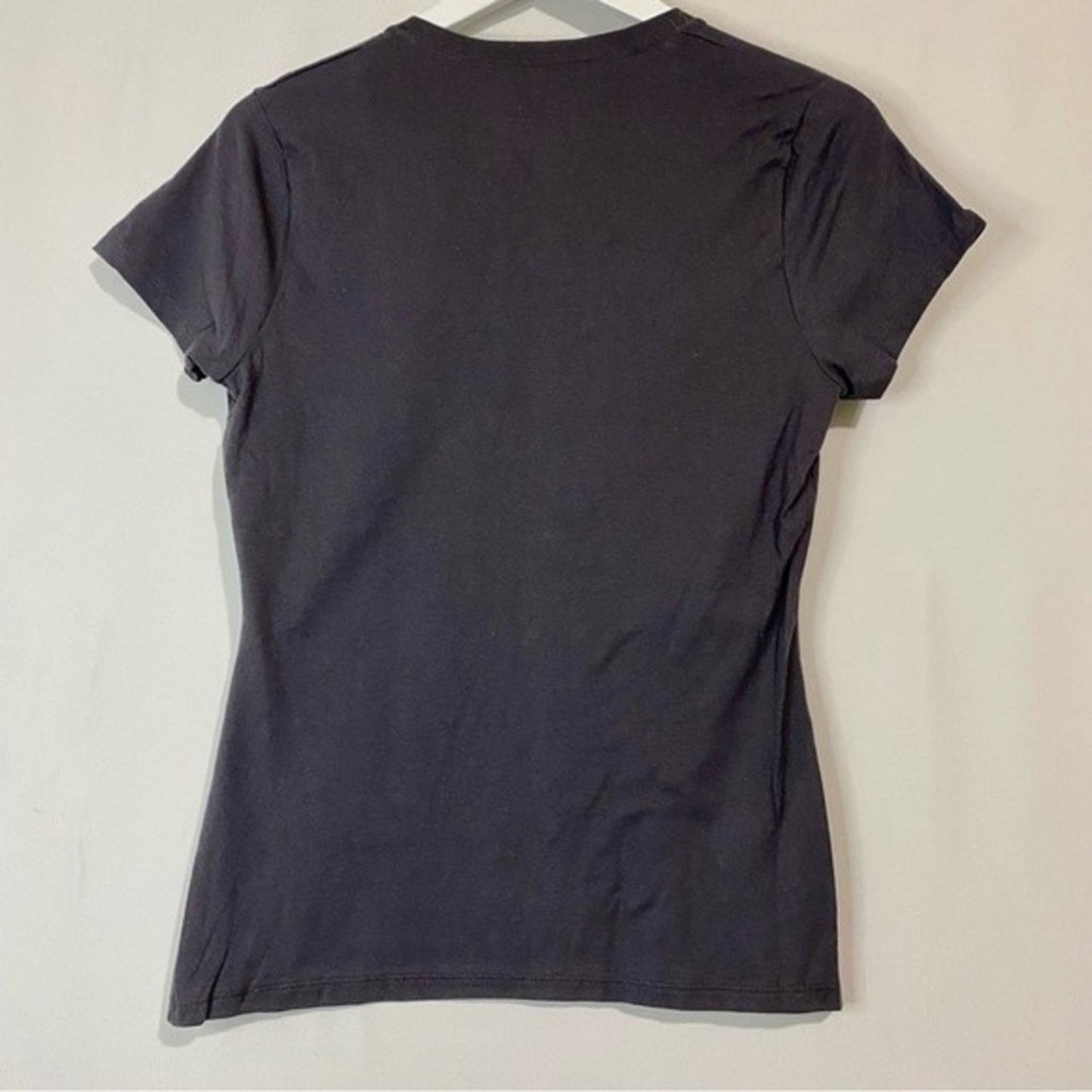 Hanes Nano Women’s 100% Cotton Casual Short Sleeve V Neck Tee Shirt Grey NWOT