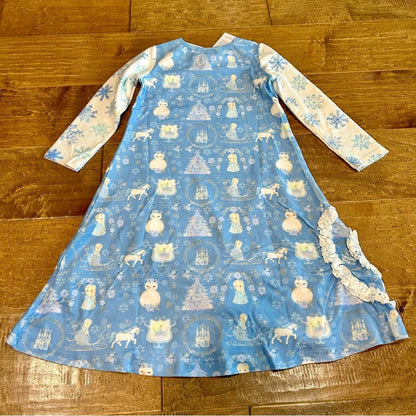 Only Little Once Girls Ice Queen Nightgown Blue White NWT Cute Girly Winter