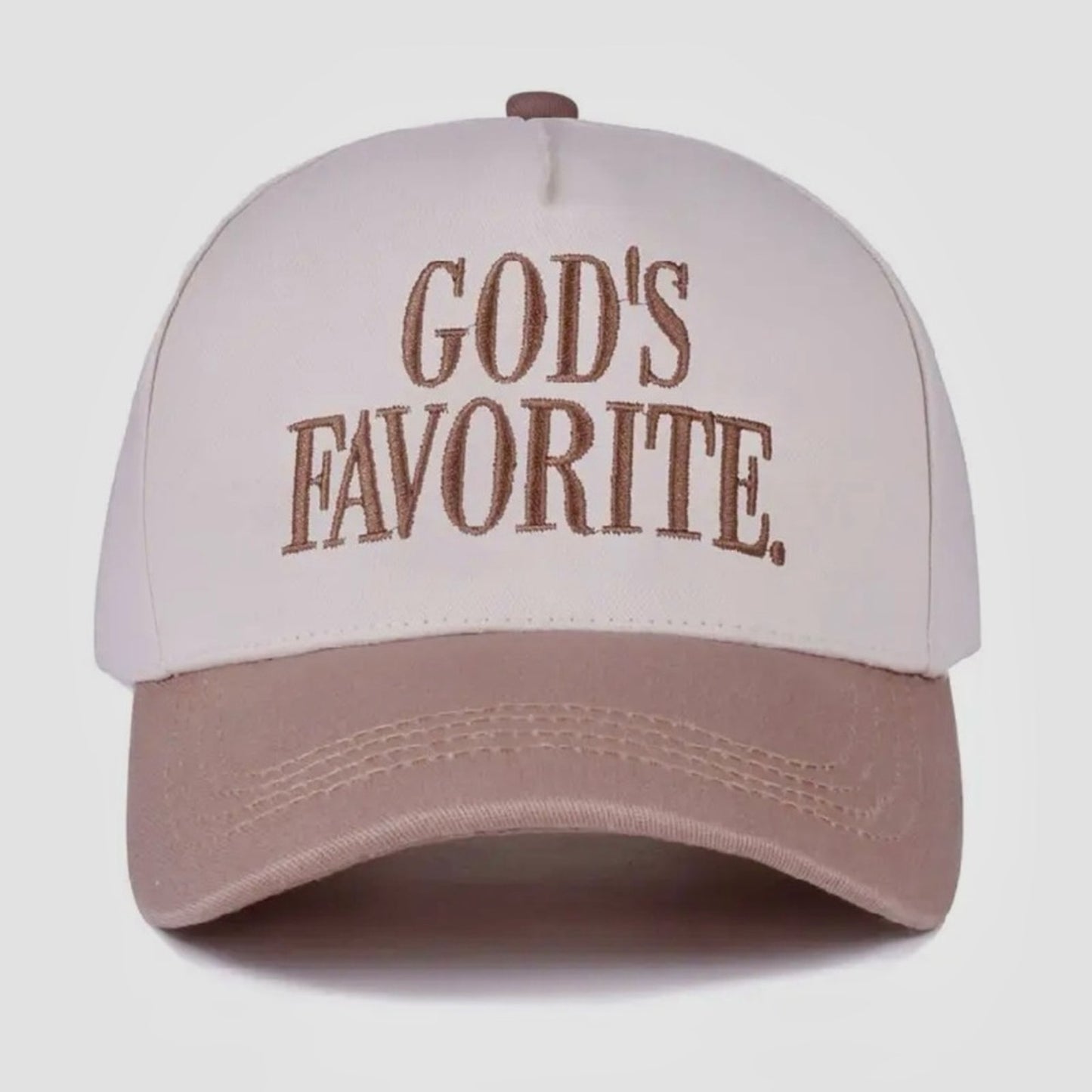 God’s Favorite Women’s Two Tone Canvas Cotton Baseball Hat Cap Ash Mocha NEW