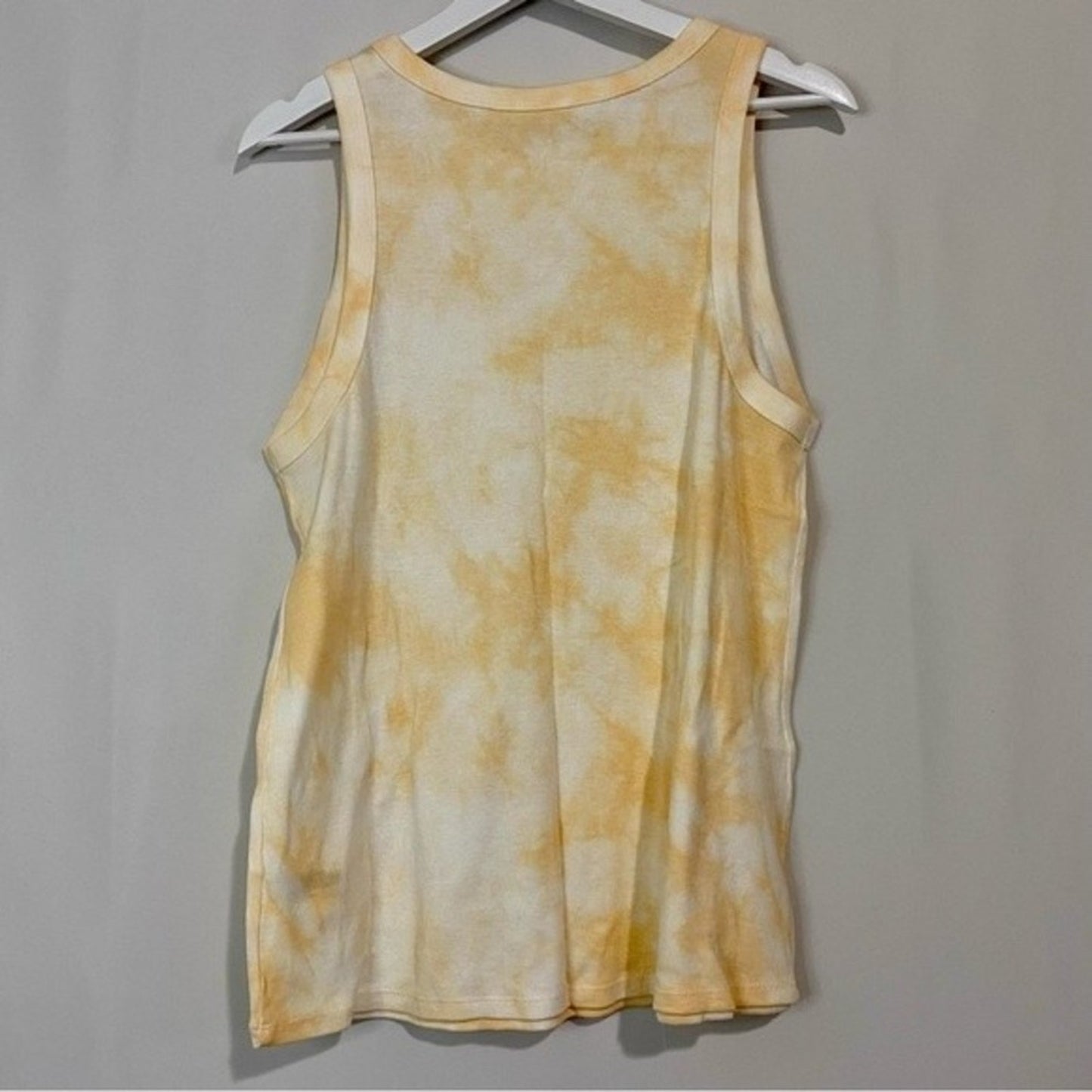 A New Day Women’s Basic Ribbed Tie Dye Tank Top Orange Tie Dye NWT Summer Fun