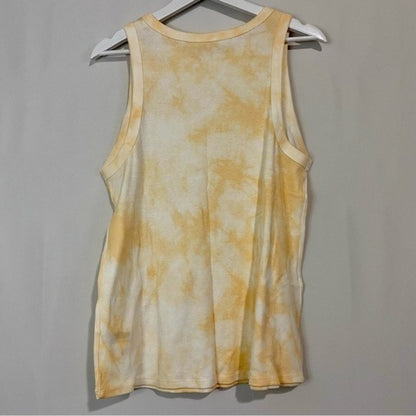 A New Day Women’s Basic Ribbed Tie Dye Tank Top Orange Tie Dye NWT Summer Fun