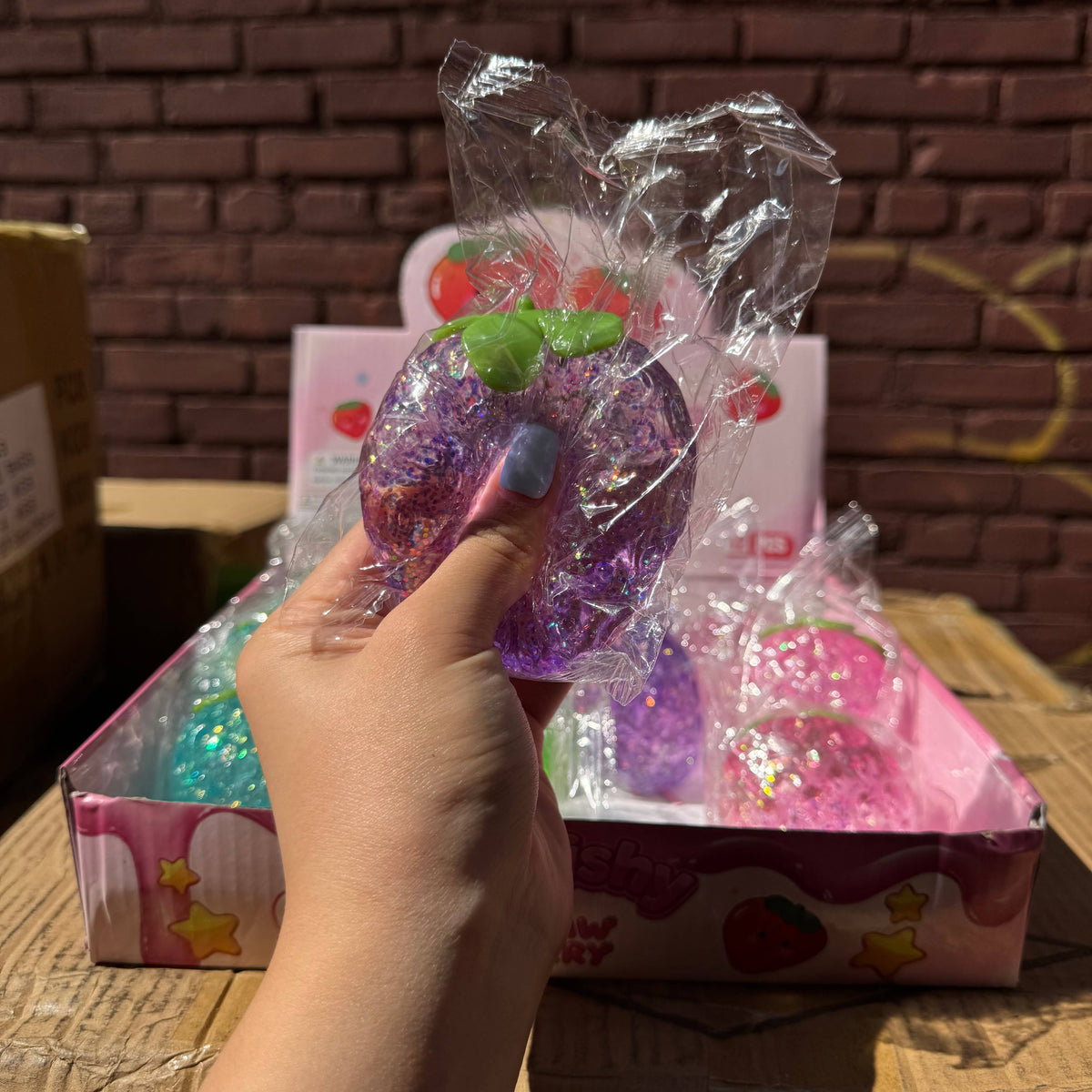 Sugar Squeeze Glitter Strawberry Toy